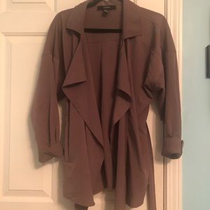 Olive Chiffon Trench